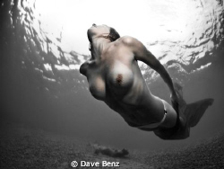 Underwatershooting with my Model Rabea in a cold lake... by Dave Benz 